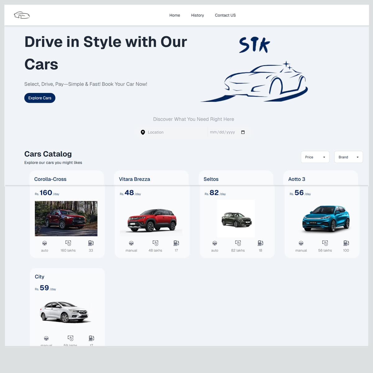 Car Rental Website